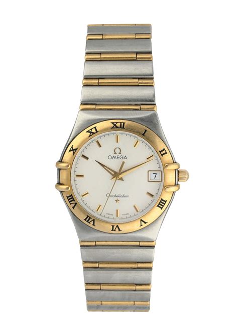 omega constellation two tone mens watch|Omega Constellation vintage men's.